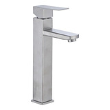 Llave Mezcladora Monomando De Acero Cepillado Para Baño 30cm