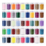 Licool - Paquete De 45 Colores De Purpurina Fina Iridiscente