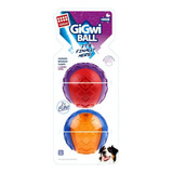 Juguete Para Perro. Gigwi Ball Tpr. X2 Unidades Tamaño L Color Rojo Y Violeta, Azul Y Naranja