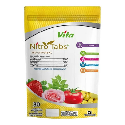 Fertilizante Hortaflor para Plantas de Flor Nitrotabs 40 m² | MercadoLibre