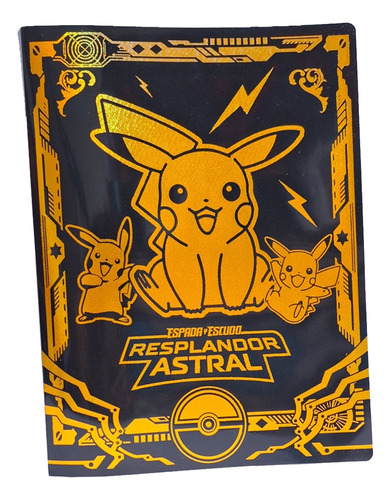 Álbum Grande Pokémon Pikachu Fichário Para 540 Cartas 