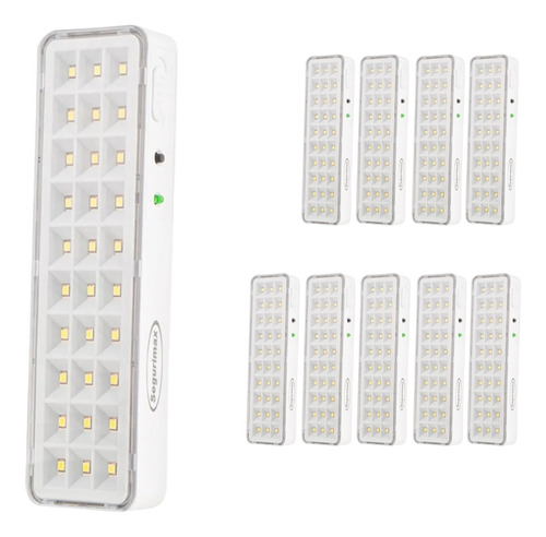 Kit C/ 20 Luminárias De Emergência Luz Recarregável 30 Led