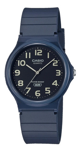 Relógio Casio Feminino Azul Mostrador Preto Mq-24uc-2bdf