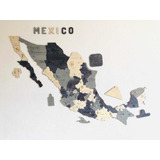 Mapa De Madera México Pueblos Mágicos Elegance