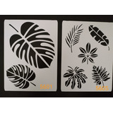 Stencil Kit X2u Hoja Botánica Tropical 21x29cm Noreste Ideas