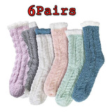 6 Pares De Calcetines De Forro Polar Coral Calcetines De Pis