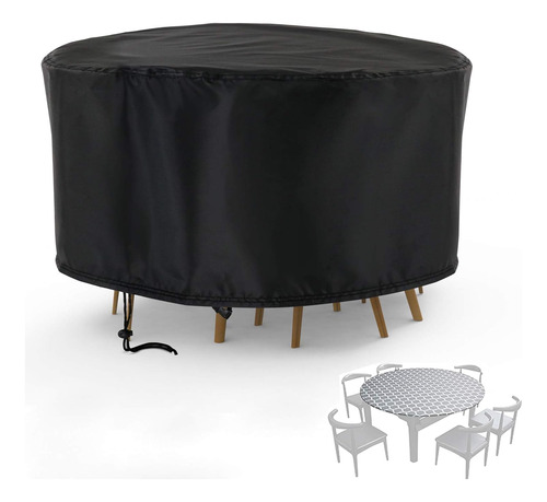 Juego De Muebles De Patio, Redondo, Impermeable, Para Mesa D