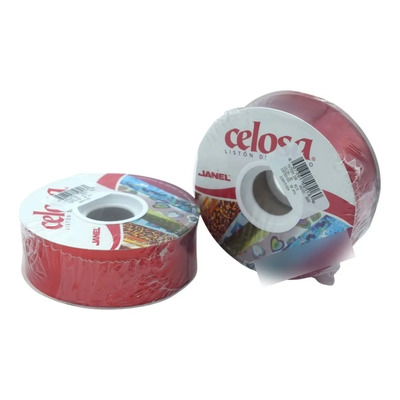 Listón Decorativo Rollo Nailon Rojo 3.5cm x 50m Janel Celosa | MercadoLibre