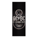 Adesivo De Porta Ac Dc Rock Mod. 750 Até 3m²