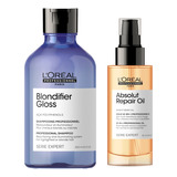 Kit Shampoo Blondifier + Spray Absolut Repair L'oréal Pro