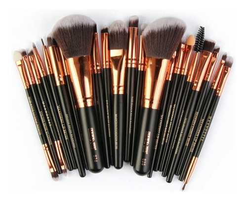 Brochas De Maquillaje Professional,22 Piezas Set De Brochas Color Negro