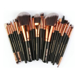 Brochas De Maquillaje Professional,22 Piezas Set De Brochas Color Negro