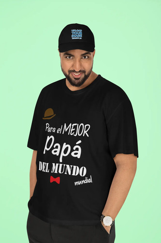 Playera Hombre Regalo Día Del Padre Mejor Papa Del Mundo