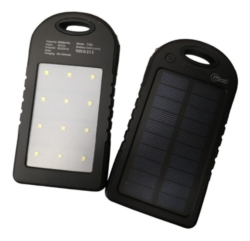 Pack 2 Cargadores Solares 6,000 Mah 2usb Con Gran Linterna