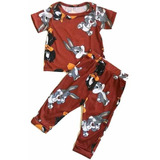 Conjunto Pijama Bebe Personaje Bugs Bunny Y Lucas Unisex