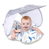 Flotador Para Bebé Con Toldo Protector Solar Upf 50+ 3-36mes