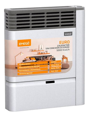 Calefactor Estufa Sin Salida Emege Euro  5000c 3150st 