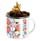 Taza Lechero Enlozada Bts Bt21 ¡ideal Para Fans!