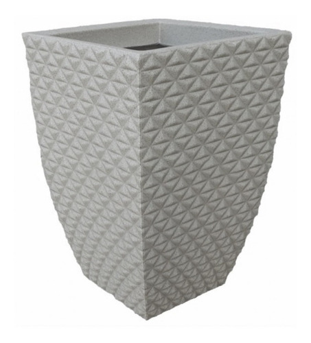 Vaso Quadrado Textura Diamante 3d Luxo Planta Casa Jardim N2