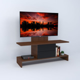 Mesa Para Lcd/led Rack Mueble Living Comedor Cajones H/55 Color Marrón