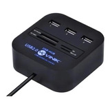 Hub 3 Portas Usb + Leitor Cartão Micro Sd Ac121 Tf M2 Msduo