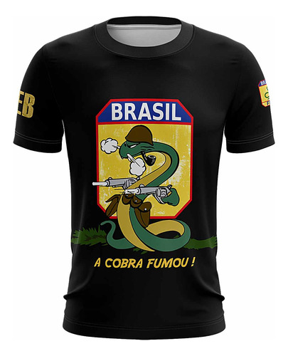 Camiseta Militar Brk Feb A Cobra Fumou - Veterano Exército