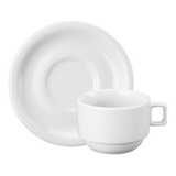 Jogo 12 Xícara C/ Pires Café 100ml Protel Porcelana Schmidt 