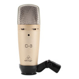 Microfone Estúdio Condensador Diafragma Duplo C-3 Behringer
