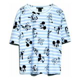 Remera Rayas Mickey Importada Usa Talle Medio Disney Orig