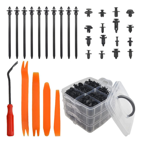 Kit Grapas Automotrices Clips 620 Piezas Con 5 Herramientas