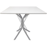 Mesa Jantar Quadrada 80cm Mdf Base Ana Metal 4 Apoio Bgp