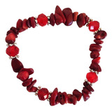 Pulsera Piedra Coral Elasticada - Piedras Energeticas