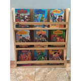 Biblioteca Infantil Montessori 3 Estantes Barnizada Con Tapa