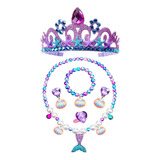 Corona Sirenita Ariel Set Collar Diadema Tiara Niña