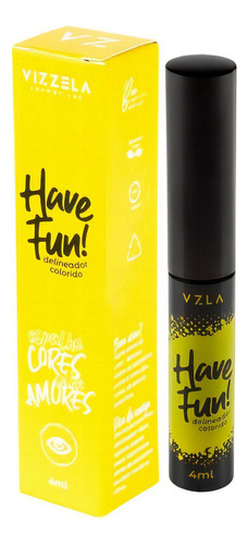 Vizzela Delineador Colorido Have Fun Amarelo 4ml