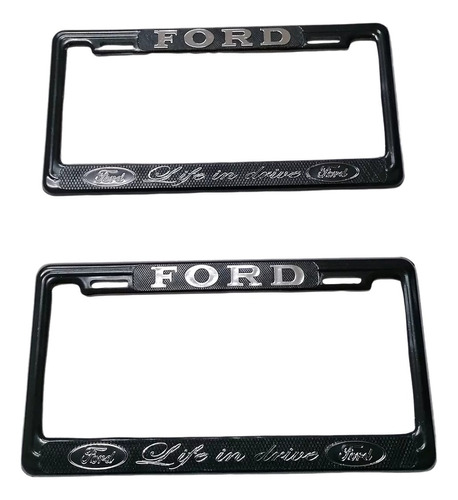 Par Portaplaca Delgado Para Auto Ford Life In Drive