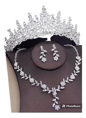 Corona Tiara Cristal Para Mujer, Conjunto De Joyeria Tiara