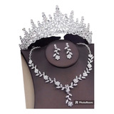 Corona Tiara Cristal Para Mujer, Conjunto De Joyeria Tiara