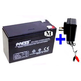 Cargador Corte Automatico 12v 1a + Bateria Gel 12v 9a Flote