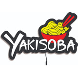 Yakisoba Luminoso Led Placa Letreiro 