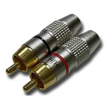 Conector Rca Alta Qualidade Profissional Hjh Pt/vm Par