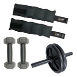 Set 2 Mancuernas 1k Rueda Abdominales Tobilleras 1k Fitnesas