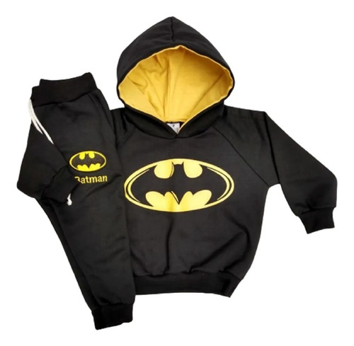 Conjunto Moletom Agasalho Infantil Batman Super Herois 