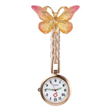 Reloj De Enfermera Mariposa Naranjo/amarillo 