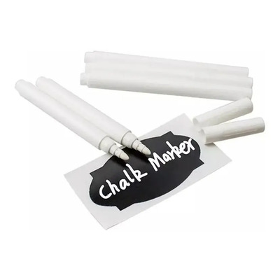 4 Caneta De Giz Liquido Branco Quadro Negro