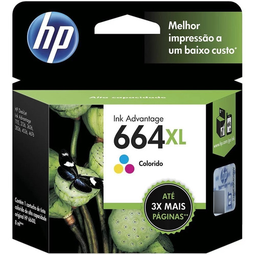 Cartucho Tinta Original Hp 664xl Colorido 2136 2676 3776 