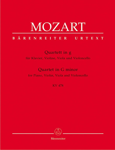 Mozartcuarteto Para Piano En Sol Menor, K. 478