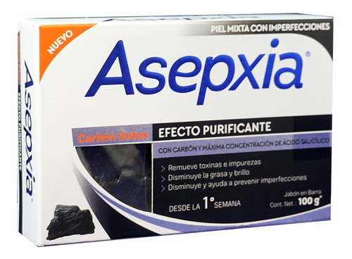 Jabón Asepxia Carbón Detox 100gr