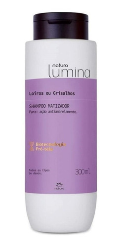 Shampoo Matizador Rubio O Con Canas  Lumina Natura  300ml
