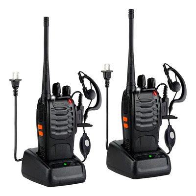 Baofeng Walkie-talkie BF 888S de 2 radios y frecuencia UHF negro 16 Canales | Envío gratis